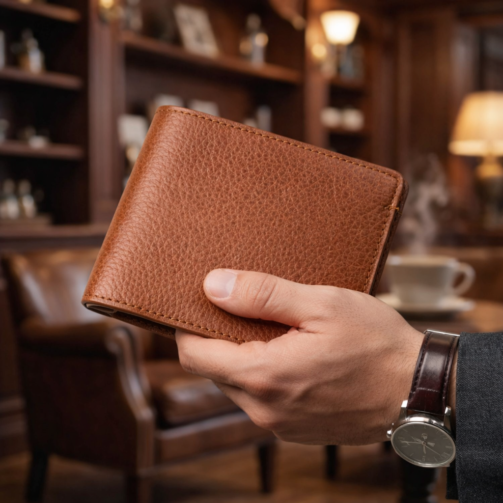 Elegant hand with luxury wallet